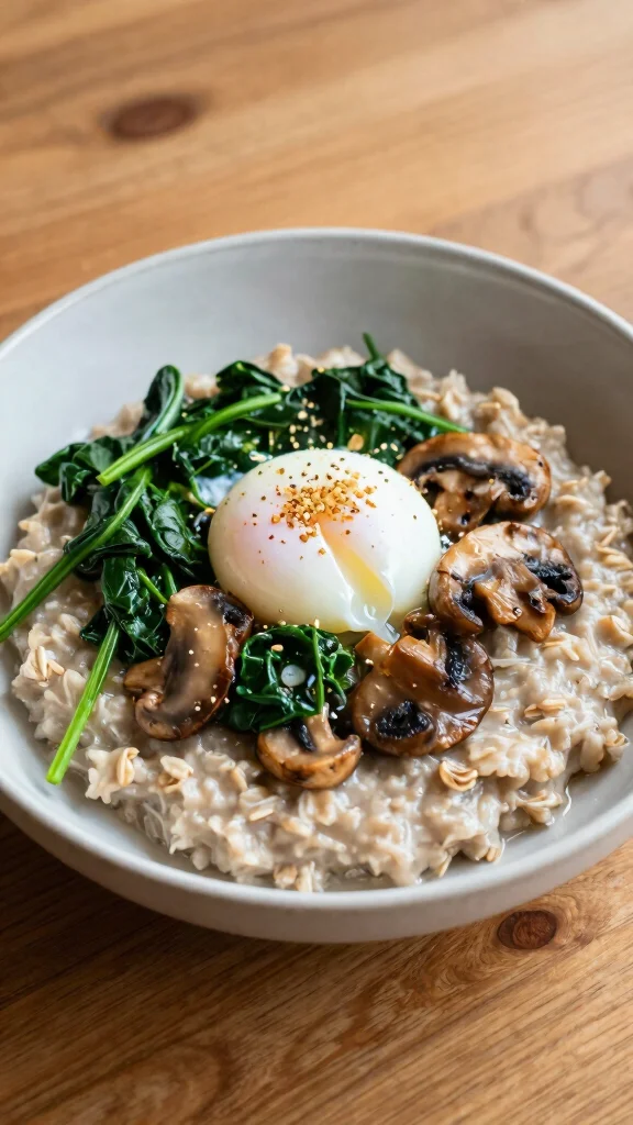 17 Easy Healthy Lunch Ideas for Work You'll Love - 9. Savory Oatmeal Bowl 1