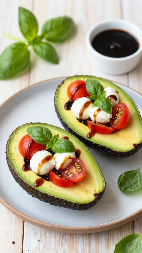 17 Healthy Dinner Recipes for Weight Losing That Actually Taste Good - 16. Caprese Stuffed Avocados 1