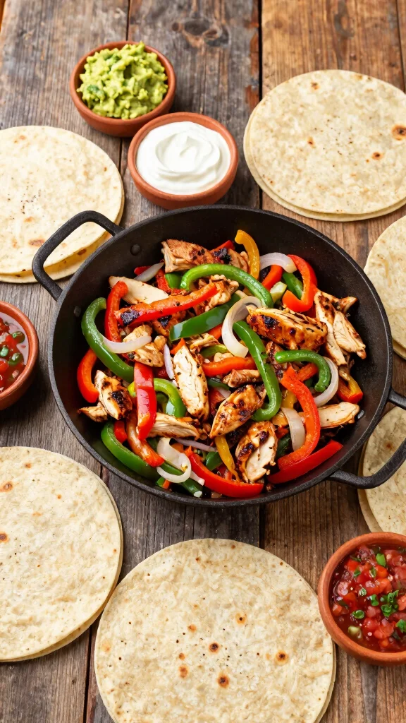 17 Healthy Easy Dinner Recipes for Beginners - 10. Easy Chicken Fajitas 1