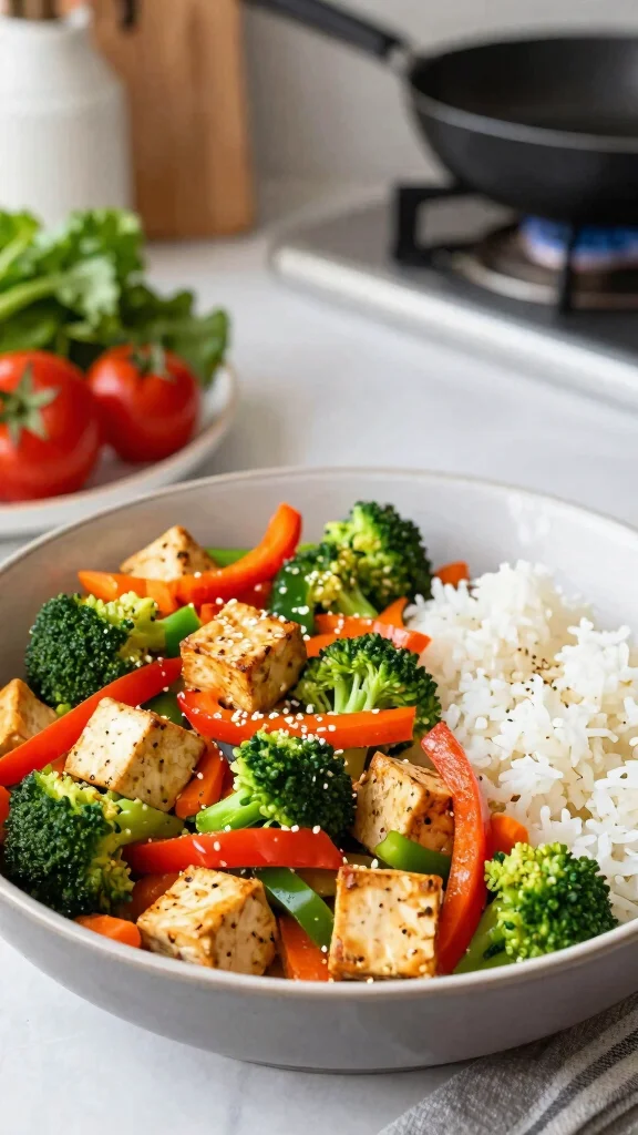 17 Healthy Easy Dinner Recipes for Beginners - 11. Vegetable Stir-Fry with Tofu 1