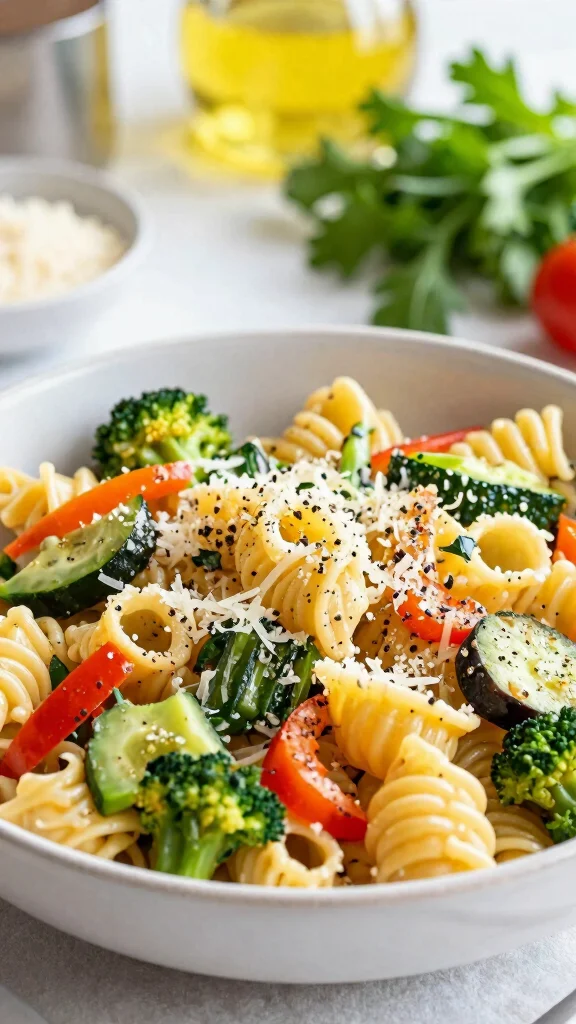 17 Healthy Easy Dinner Recipes for Beginners - 16. Pasta Primavera 1