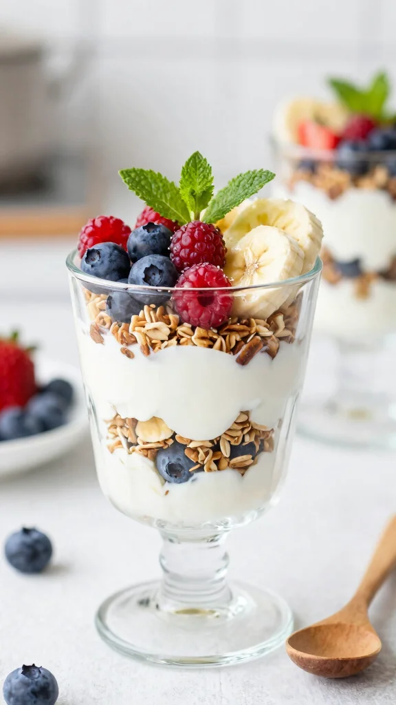 17 Healthy Lunch Box Ideas for Adults & Kids - 9. Fruit & Yogurt Parfait 1