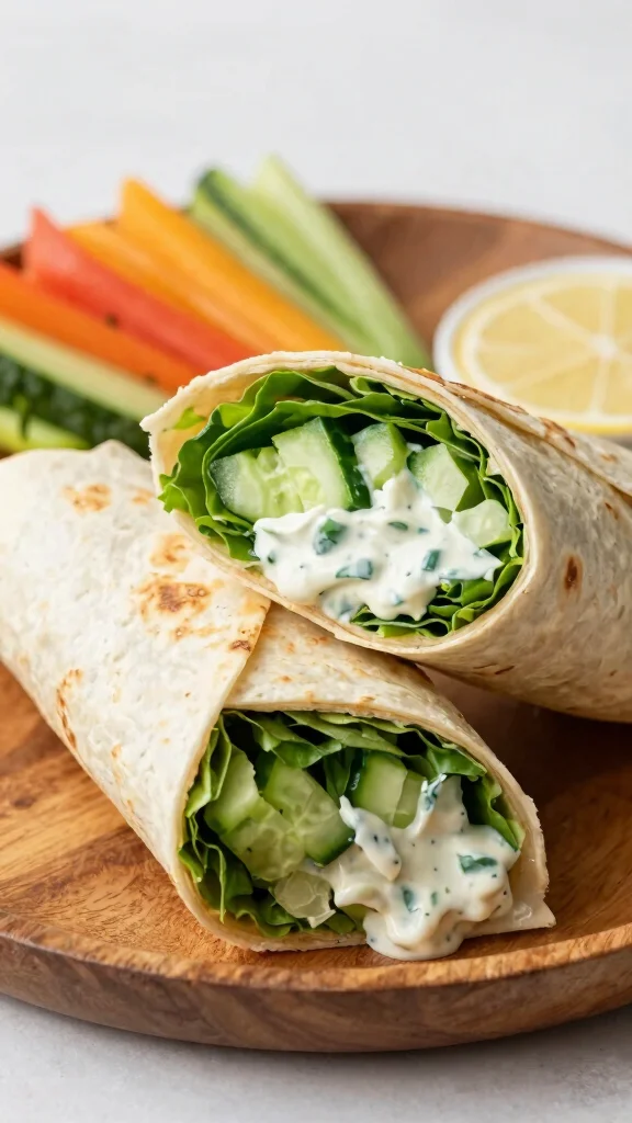 17 Healthy Lunch Ideas Vegetarian & Protein-Rich - 15. Baked Falafel Wrap 1