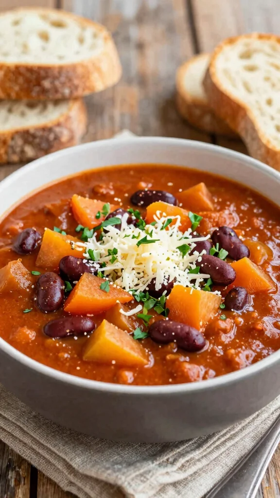 17 Healthy Lunch Ideas Vegetarian & Protein-Rich - 17. Vegetable and Bean Chili 1