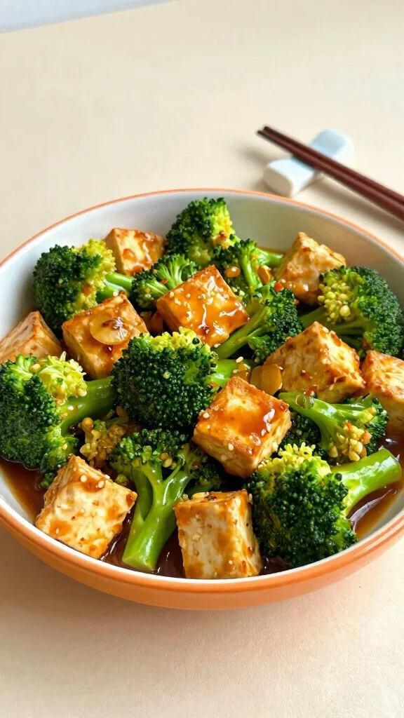 17 Healthy Lunch Ideas Vegetarian & Protein-Rich - 5. Broccoli and Tofu Stir-Fry 1