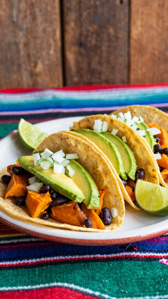 17 Healthy Lunch Ideas Vegetarian & Protein-Rich - 7. Sweet Potato and Black Bean Tacos 1