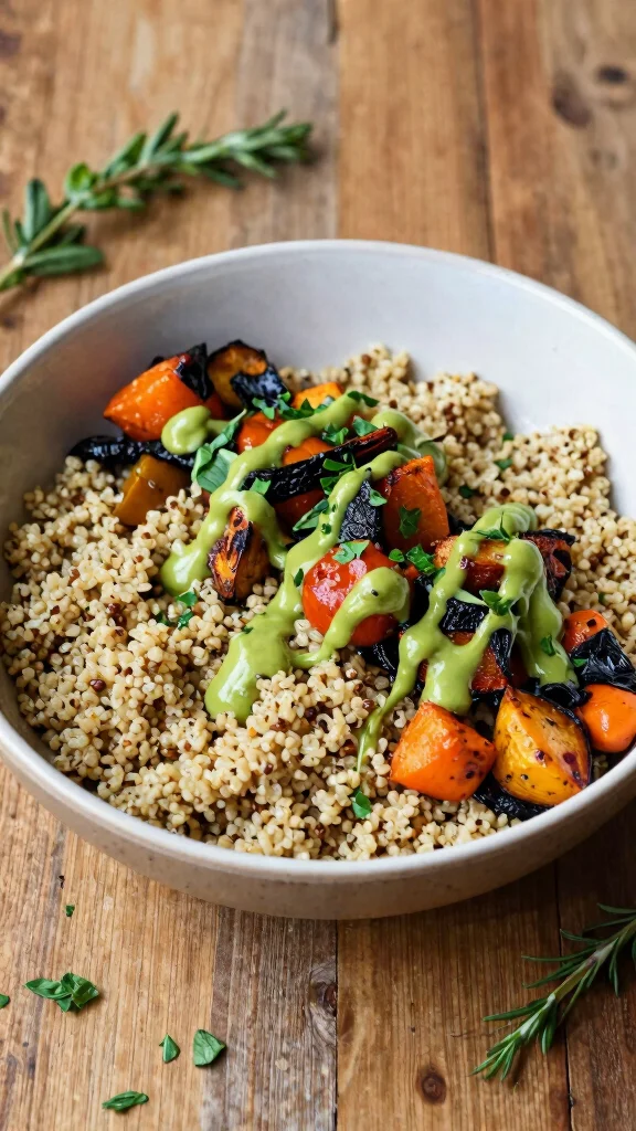 17 Healthy Lunch Ideas for Weight Losing That Keep You Full - 15. Roasted Vegetable Grain Bowl 1
