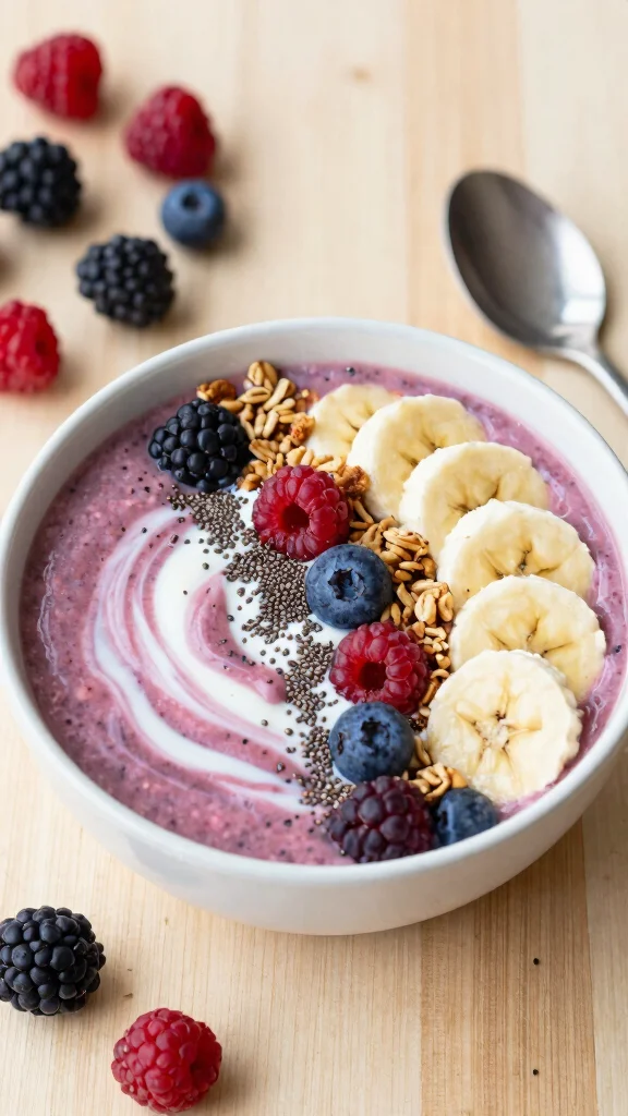 17 Healthy Lunch Ideas for Weight Losing That Keep You Full - 17. Berry Smoothie Bowl 1