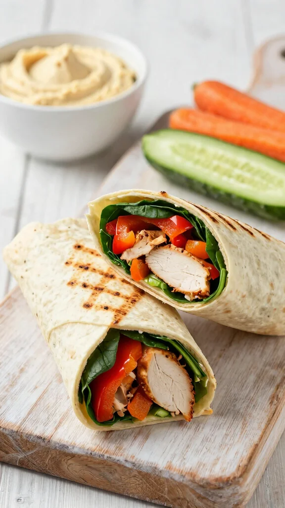 17 Healthy Lunch Ideas for Weight Losing That Keep You Full - 3. Grilled Chicken & Veggie Wraps 1