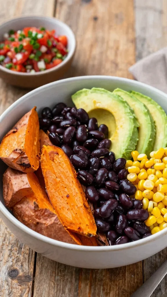 17 Healthy Lunch Ideas for Weight Losing That Keep You Full - 4. Sweet Potato and Black Bean Bowl 1