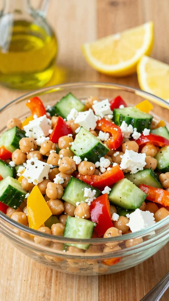 17 Healthy Lunch Ideas for Weight Losing That Keep You Full - 6. Mediterranean Chickpea Salad 1