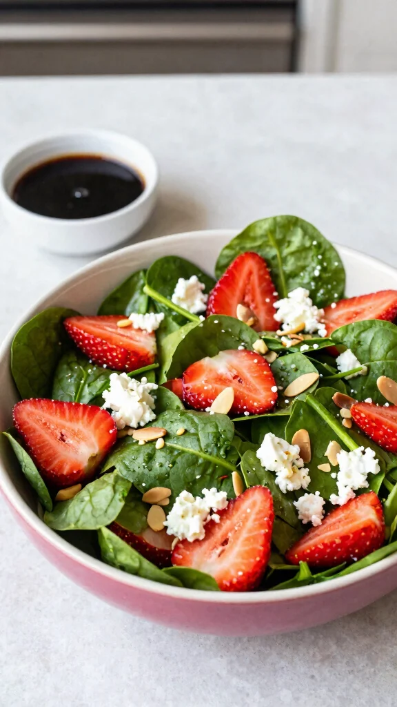 17 Healthy Recipes Lunch Ideas for Clean Eating - 14. Spinach and Strawberry Salad 1