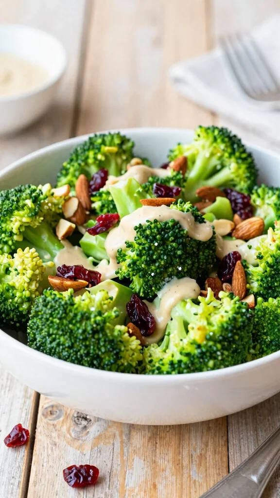 17 Healthy Recipes Lunch Ideas for Clean Eating - 15. Broccoli and Almond Salad 1