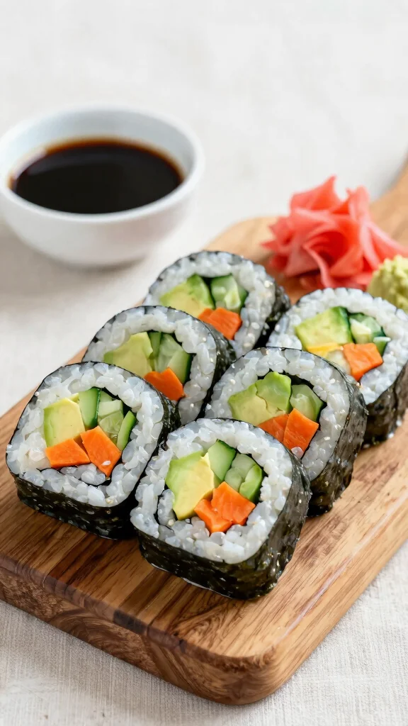 17 Healthy Recipes Lunch Ideas for Clean Eating - 17. Homemade Vegetable Sushi Rolls 1