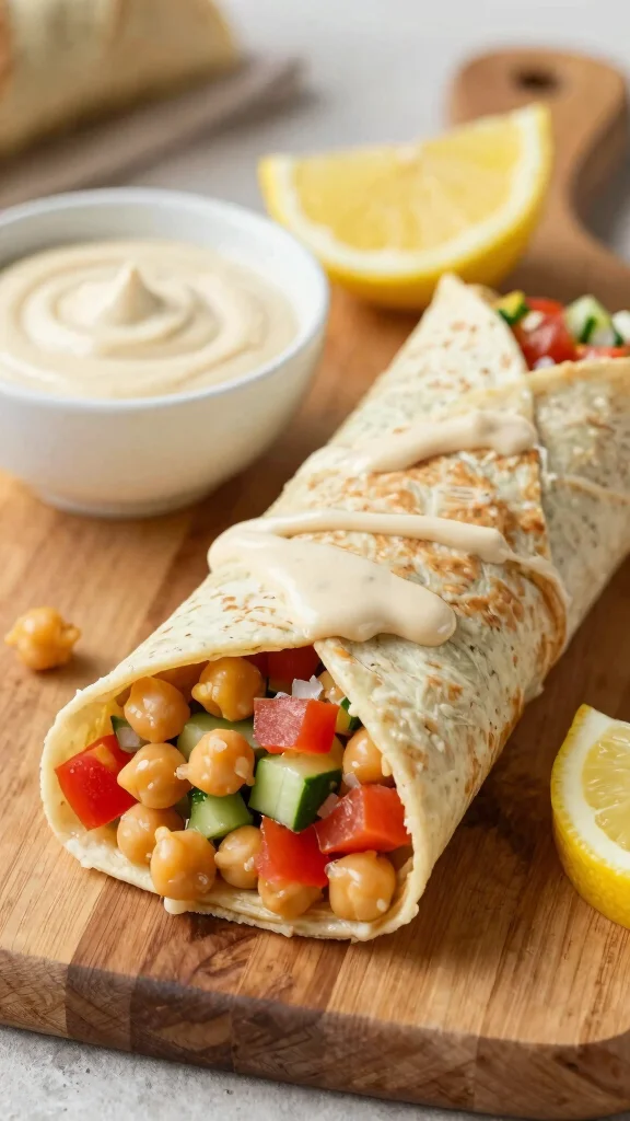 17 Healthy Recipes Lunch Ideas for Clean Eating - 2. Mediterranean Chickpea Wraps 1