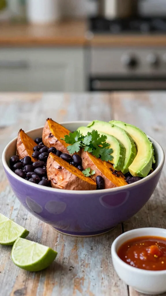 17 Healthy Recipes Lunch Ideas for Clean Eating - 3. Sweet Potato and Black Bean Bowls 1