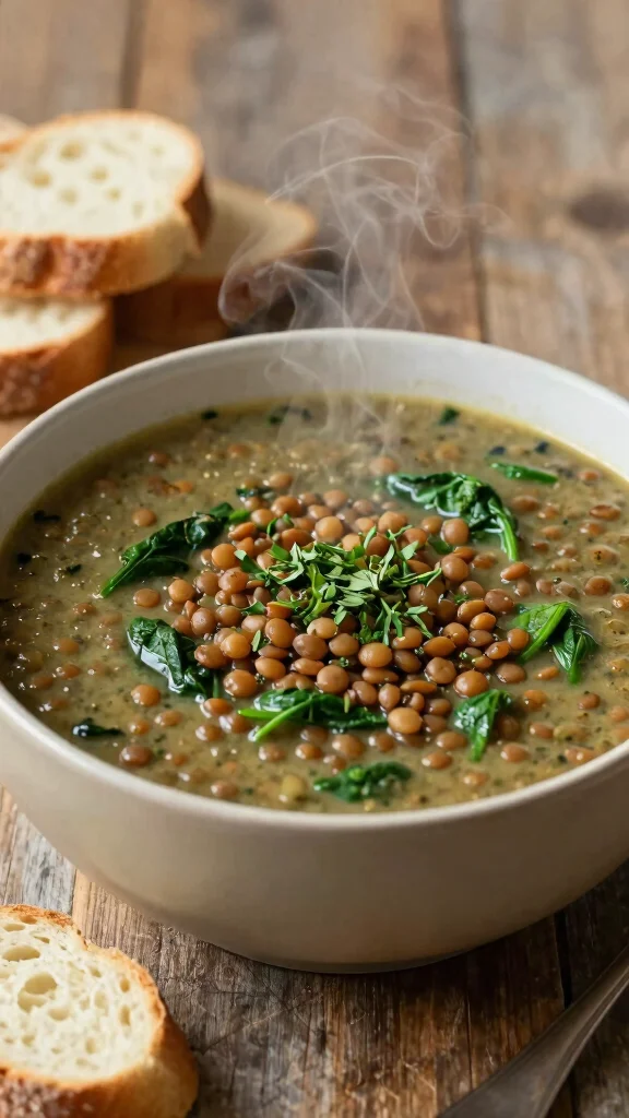 17 Healthy Recipes Lunch Ideas for Clean Eating - 4. Lentil and Spinach Soup 1