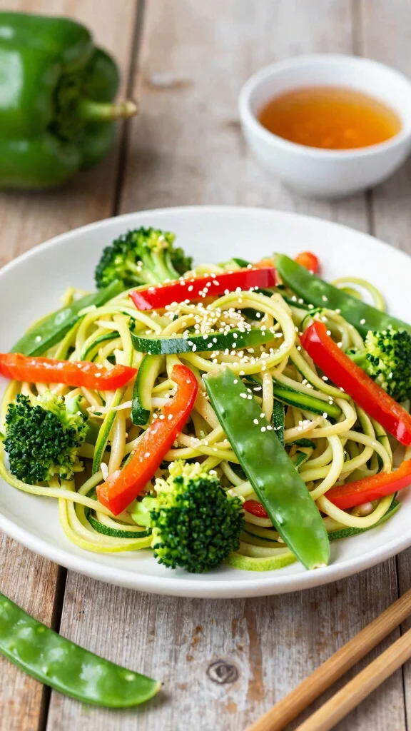 17 Healthy Recipes Lunch Ideas for Clean Eating - 5. Zucchini Noodle Stir-fry 1
