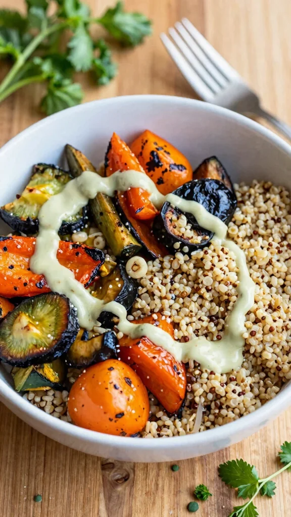 17 Healthy Recipes Lunch Ideas for Clean Eating - 6. Roasted Vegetable Grain Bowl 1