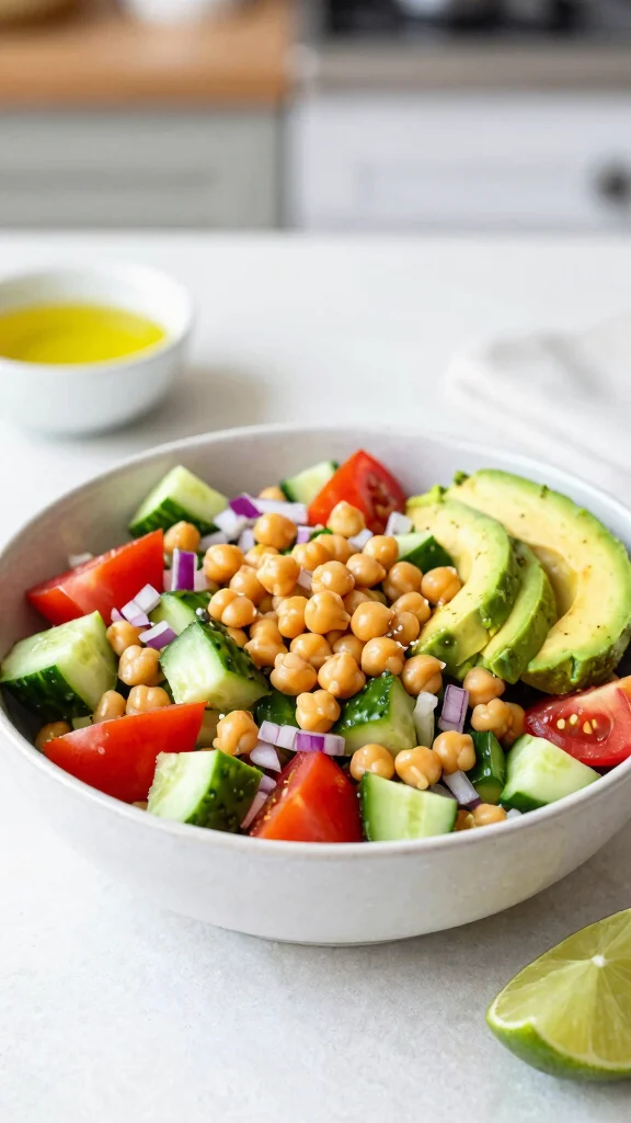 17 Healthy Recipes Lunch Ideas for Clean Eating - 8. Chickpea and Avocado Salad 1
