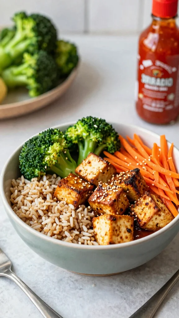 17 Healthy Recipes Lunch Ideas for Clean Eating - 9. Spicy Tofu Buddha Bowl 1