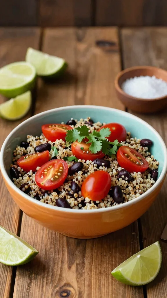 17 Healthy Simple Dinner Recipes with Minimal Ingredients - 1. Quinoa and Black Bean Salad 1