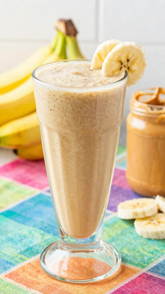 17 Healthy Simple Dinner Recipes with Minimal Ingredients - 14. Peanut Butter Banana Smoothie 1