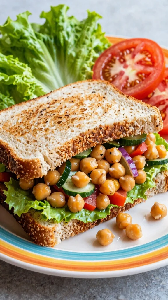 17 Healthy Simple Dinner Recipes with Minimal Ingredients - 15. Chickpea Salad Sandwich 1
