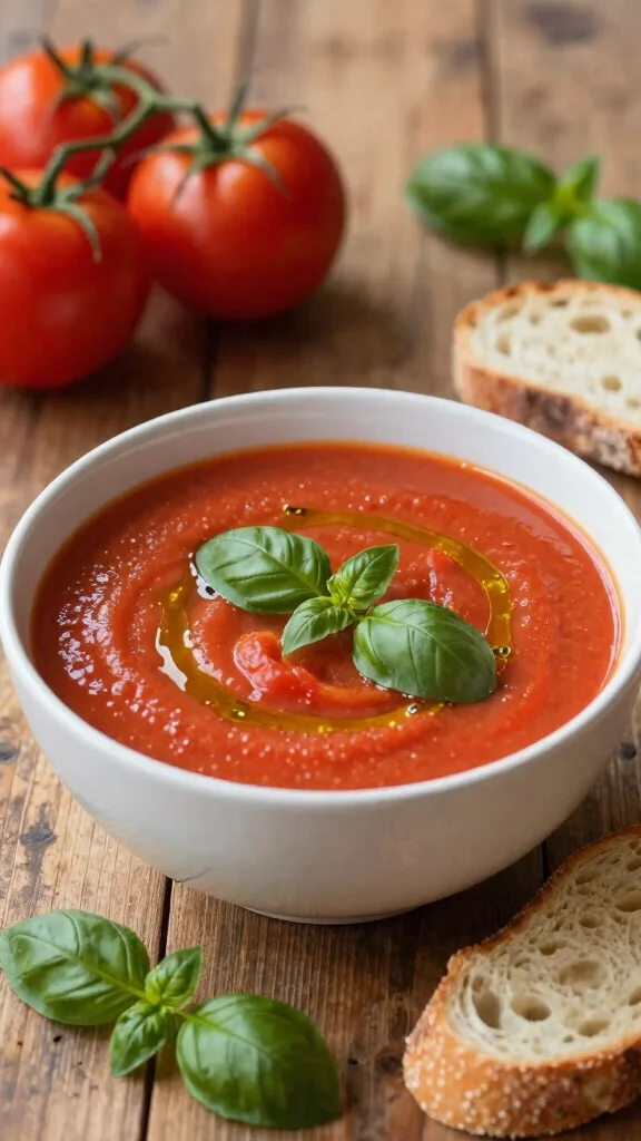17 Healthy Simple Dinner Recipes with Minimal Ingredients - 9. Tomato Basil Soup 1