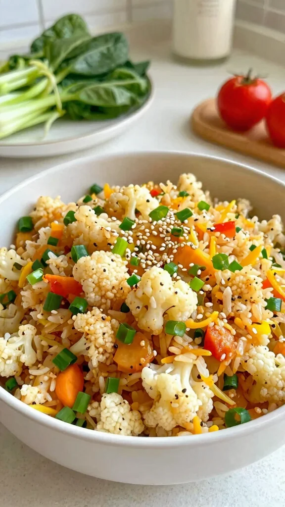 17 Healthy and Easy Dinner Recipes Anyone Can Cook - 12. Cauliflower Fried Rice 1