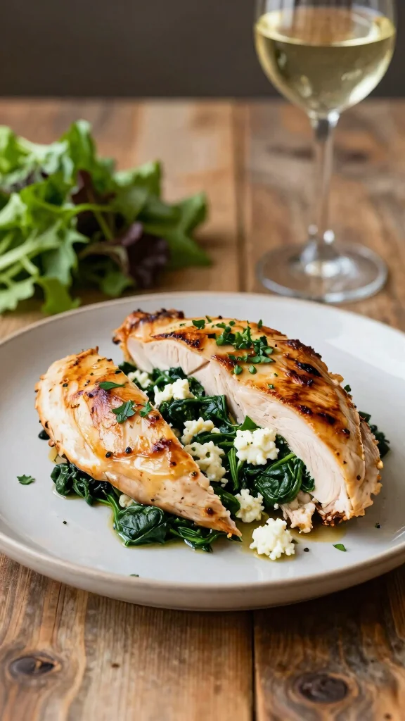 17 Healthy and Easy Dinner Recipes Anyone Can Cook - 13. Spinach and Feta Stuffed Chicken Breast 1