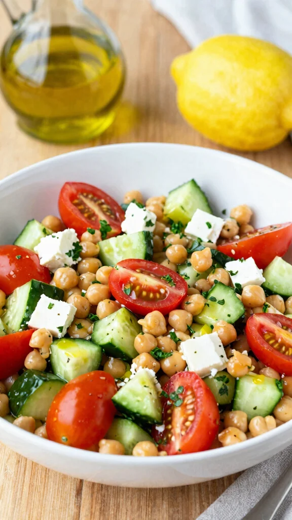 17 Healthy and Easy Dinner Recipes Anyone Can Cook - 3. Mediterranean Chickpea Salad 1