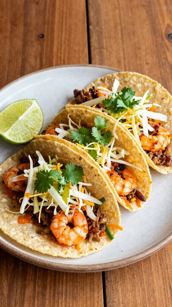17 Healthy and Easy Dinner Recipes Anyone Can Cook - 5. Spicy Shrimp Tacos with Cabbage Slaw 1