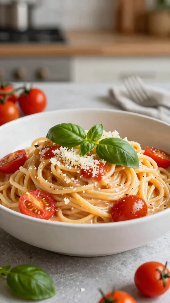 17 Healthy and Easy Dinner Recipes Anyone Can Cook - 6. Creamy Tomato Basil Pasta 1