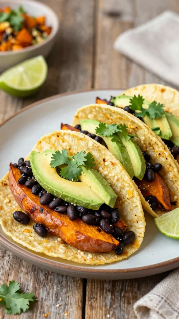 17 Healthy and Easy Dinner Recipes Anyone Can Cook - 8. Sweet Potato and Black Bean Tacos 1