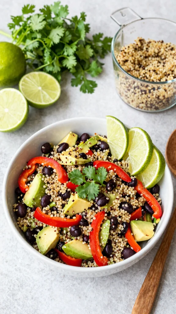 17 Lunch Healthy Ideas for Everyday Cooking - 1. Quinoa and Black Bean Salad 1