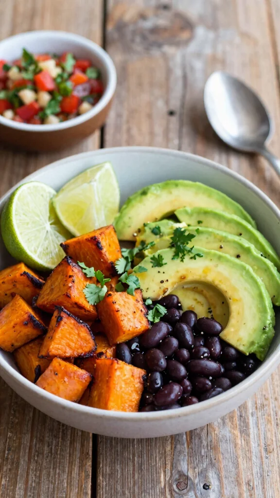 17 Lunch Healthy Ideas for Everyday Cooking - 3. Sweet Potato and Black Bean Bowl 1