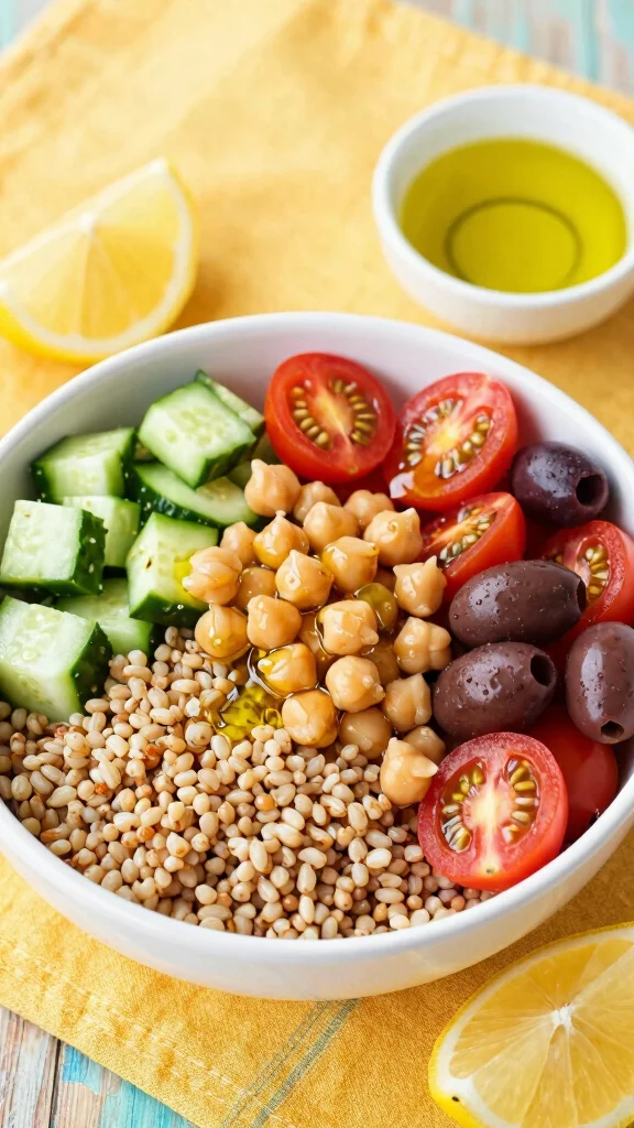 17 Lunch Healthy Ideas for Everyday Cooking - 4. Mediterranean Grain Bowl 1
