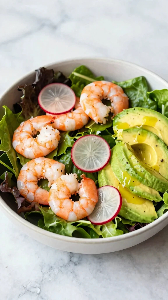 17 Lunch Ideas Healthy and Easy to Make - 12. Shrimp & Avocado Salad 1