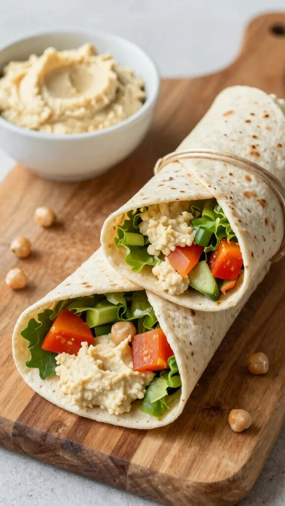 17 Lunch Ideas Healthy and Easy to Make - 2. Mediterranean Chickpea Wraps 1