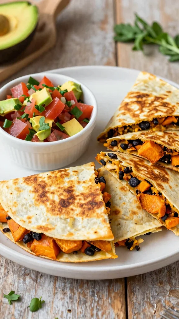 17 Quick and Healthy Dinner Recipes Under 30 Minutes - 11. Sweet Potato & Black Bean Quesadillas 1