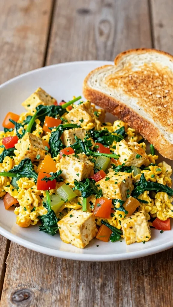 17 Quick and Healthy Dinner Recipes Under 30 Minutes - 14. Vegan Tofu Scramble 1