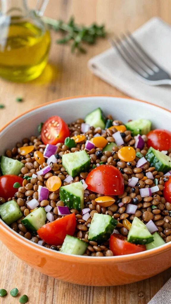 17 Quick and Healthy Dinner Recipes Under 30 Minutes - 5. Mediterranean Lentil Salad 1
