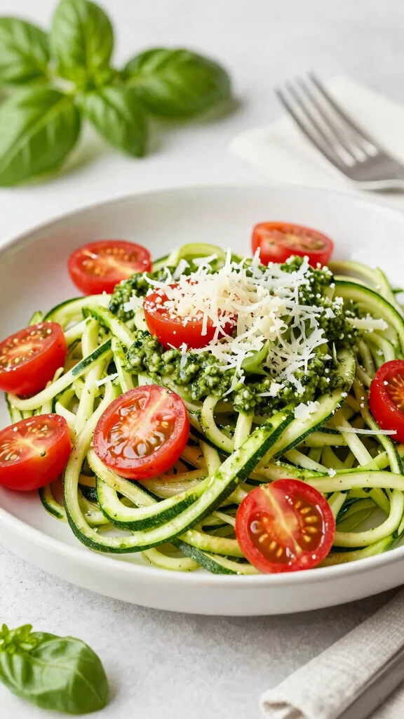 18 Easy Lunch Ideas Healthy & Budget-Friendly - 10. Zucchini Noodles with Pesto 1
