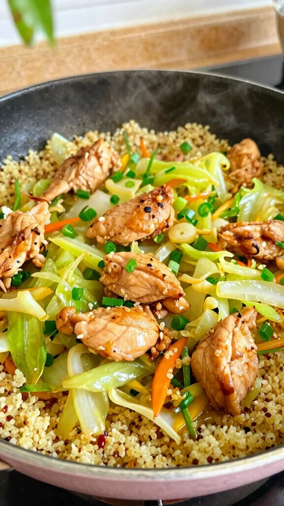 18 Easy Lunch Ideas Healthy & Budget-Friendly - 12. Cabbage and Chicken Stir-Fry 1