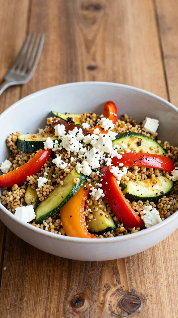 18 Easy Lunch Ideas Healthy & Budget-Friendly - 15. Roasted Vegetable Quinoa Bowl 1