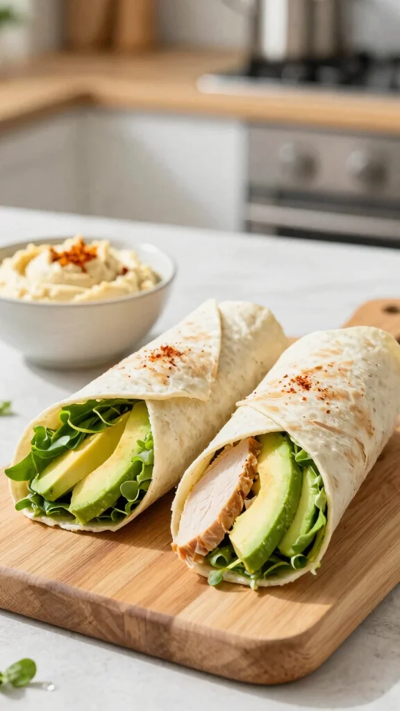 18 Easy Lunch Ideas Healthy & Budget-Friendly - 2. Turkey and Avocado Wraps 1