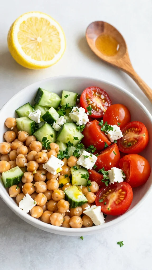 18 Easy Lunch Ideas Healthy & Budget-Friendly - 3. Mediterranean Chickpea Bowl 1