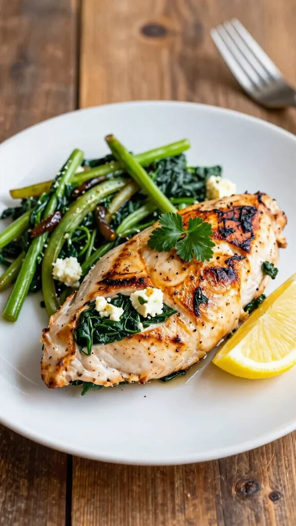 18 Easy Lunch Ideas Healthy & Budget-Friendly - 7. Spinach and Feta Stuffed Chicken Breast 1