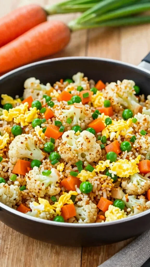 18 Easy and Healthy Dinner Recipes for Everyday Cooking - 10. Cauliflower Fried Rice 1